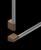 FISHER & PAYKEL AHP3RD3684WBA Professional Round Flush Handle Kit for Integrated Refrigerator Freezer, 36" - AHP3RD3684WBA-KT