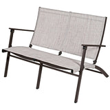 Four Seasons Courtyard Novara 4 Piece Steel Folding Outdoor Conversation Set - 396146