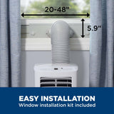 GE APPLIANCES APFD05JASW GE(R) 5,100 BTU Portable Air Conditioner with Dehumidifier and Remote, White - APFD05JASW-KT