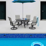 Four Season Courtyard Palermo Sling Swivel Rocker Outdoor Lounge Chair, 2 Pack - 405156