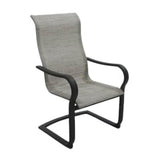 Four Seasons Courtyard C-Spring Sling Fabric Outdoor Chair, Gray, 4 Pack - 405162