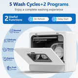 Airmsen Portable Countertop Dishwasher with Built-in Water Tank, 5 Place Settings - E4052904165