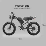Sunpie 20 inch 48V 15.6A 500W Fat Tire Electric Bikes for Adults - Z8