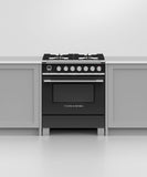 FISHER & PAYKEL OR30SCG6B1 Dual Fuel Range, 30", 4 Burners, Self-cleaning - OR30SCG6B1-KT