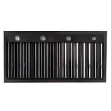 Kucht Professional 48" Under Cabinet Range Hood 1,200 CFM in Titanium Stainless Steel - KRH483A