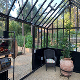 Janssens | 10x20x9 ft Retro Royal Victorian VI 36 Medium Greenhouse Kit With 4mm Tempered Glass Glazing - VI-36-RETRO-BLACK