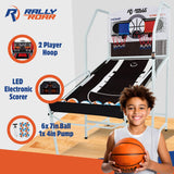 Rally and Roar 2 Player Foldable Arcade Cage Basketball Game with LED Scorer - 405067