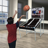Rally and Roar 2 Player Foldable Arcade Cage Basketball Game with LED Scorer - 405067