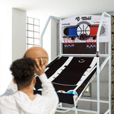 Rally and Roar 2 Player Foldable Arcade Cage Basketball Game with LED Scorer - 405067