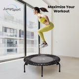 JumpSport 550 PRO CE Workout Rebounder for Adults, 44" Fitness Trampoline, Black - 414166