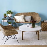 texxture Ormond Woven Rattan Patio and Lounge Chair with Metal Legs, Natural - 414540