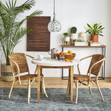 texxture 2 Pack Lilas Woven Rattan Bistro Chairs for Home Furniture, Natural - 414543