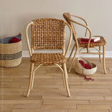 texxture 2 Pack Lilas Woven Rattan Bistro Chairs for Home Furniture, Natural - 414543