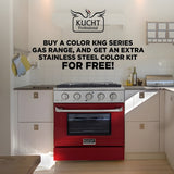 Kucht Professional 30 in. 4.2 cu ft. Propane Gas Range with White Door and Silver Knobs, KNG301/LP-W