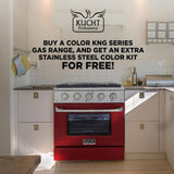 Kucht Professional 30 in. 4.2 cu ft. Natural Gas Range with Red Door and Silver Knobs - KNG301-R