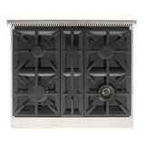 Kucht 36" Pro-Style Propane Gas Dual Fuel Range in Black with Gold Accents - KDF362/LP-K-GOLD