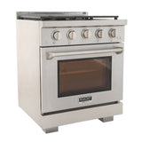 Kucht Professional 30" 4.2 cu. ft. Natural Gas Range in Stainless Steel with True Simmer Burners -KFX3000X-S