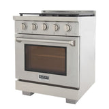 Kucht 48" Pro-Style Propane Gas Dual Fuel Range with 4 Burners in Stainless Steel - KDF482/LP-S