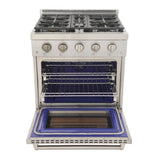 Kucht Professional 30" 4.2 cu. ft. Natural Gas Range in Stainless Steel with True Simmer Burners -KFX3000X-S