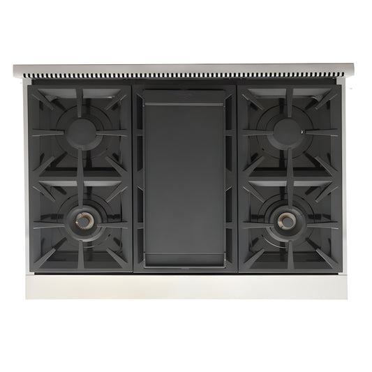 Kucht Professional 36" 5.2 cu. ft. Natural Gas Range in Black with Silver Accents - KFX360-BK