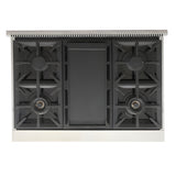 Kucht Professional 36" 5.2 cu. ft. Propane Gas Range in Black with True Simmer Burners - KFX3600X/LP-BK
