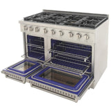 Kucht Professional 48" 6.7 cu. ft. Natural Gas Range in Olive Green with Silver Accents -  KFX480-G