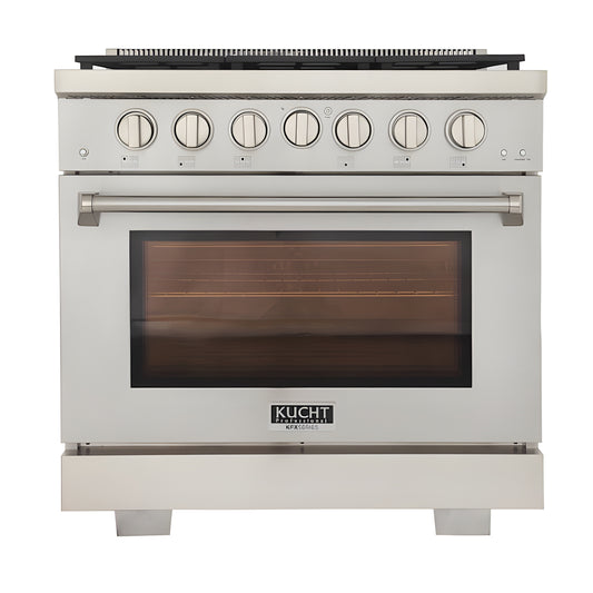 Kucht Professional 36 in. 5.2 cu ft. Natural Gas Range - KFX360-S