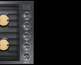 DACOR 36" Gas Cooktop, Graphite Stainless Steel, Natural Gas - DTG36M955FM-KT