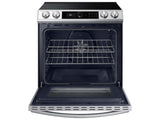 SAMSUNG Bespoke Smart Slide-in Electric Range 6.3 cu. ft. with Smart Dial & Air Fry in White Glass - NE63BB871112AA-KT