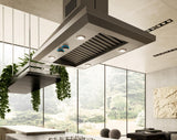 Elica - LEONE ISLAND - Elica Pro - 36" W x 27" D x 12 3/4" H, Stainless - Island Hoods - ELI136S2