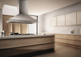 Elica - LEONE ISLAND - Elica Pro - 36" W x 27" D x 12 3/4" H, Stainless - Island Hoods - ELI136S2
