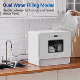 Airmsen Portable Countertop Dishwasher with Built-in Water Tank, 5 Place Settings - E4052904165