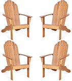 Tangkula Adirondack Chair,  for Patio Deck Lawn Backyard, Garden Adirondack Furniture - 4*OP70302GR