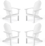 Tangkula Adirondack Chair,  for Patio Deck Lawn Backyard, Garden Adirondack Furniture - 4*OP70302GR