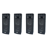 Pyle 1600W Outdoor 7 Way PA Loud-Speaker Cabinet with Dual 12" Woofers (4 Pack) - 218426