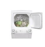 GE Unitized Spacemaker Washer & Electric Dryer, 3.8 cu. ft. Washer, 5.9 cu. ft. Dryer - GUD27ESSMWW-KT