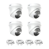 Zosi 4PCS 4K Add-on PoE Security Cameras, Person & Vehicle Detection, C225 - 4PCS 4K