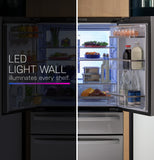 GE PJE23BYWFS Profile 23.2 Cu. Ft. Smart Counter-Depth 4-Door French-Door Refrigerator, Dual-Dispense AutoFill – PJE23BYWFS-KT