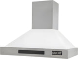 Kucht Professional 36" Wall Mount Range Hood 900 CFM in White - KRH3615-W