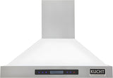 Kucht Professional 36" Wall Mount Range Hood 900 CFM in White - KRH3615-W