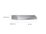 SAMSUNG 24" Under Cabinet Range Hood in Stainless Steel - NK24T4000US-KT