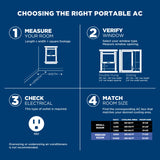 GE APPLIANCES APFD05JASW GE(R) 5,100 BTU Portable Air Conditioner with Dehumidifier and Remote, White - APFD05JASW-KT