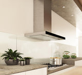 Elica - LUGANO - Techne - 30" W x 19 11/16" D x 5" H, Stainless & Black Glass - Wall Mount Hoods - ELG630S3