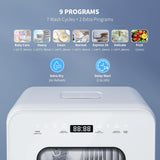 Airmsen Portable Countertop Dishwasher with Built-in Water Tank, 3 Place Settings - E4042741168