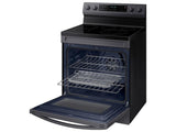 SAMSUNG 6.3 cu. ft. Smart Freestanding Electric Range with No-Preheat Air Fry, Convection+ & Griddle in Black Stainless Steel - NE63A6711SG-KT