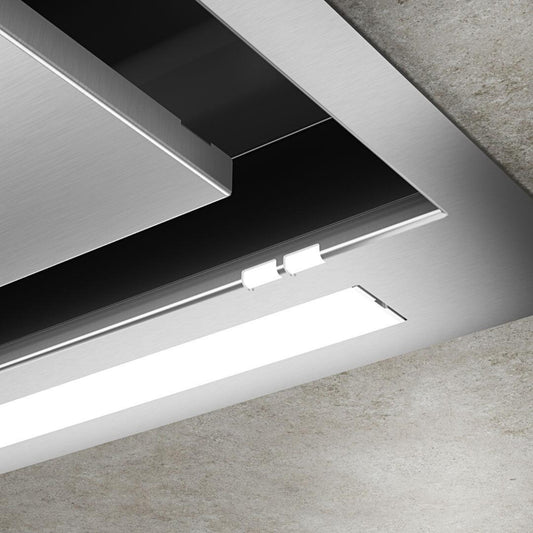 Elica - HILIGHT - Iconic - 40" W x 22" D x 11 3/4" H, White Glass Panel & White Metal Frame - Island Hoods -EHL640WH