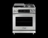 DACOR 30" Dual Fuel Pro Range, Silver Stainless Steel, Natural Gas -HDPR30SNG-KT