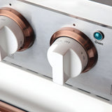 Kucht Professional 30 in. 4.2 cu ft. Propane Gas Range with White Door and Silver Knobs-  KNG301/LP-W