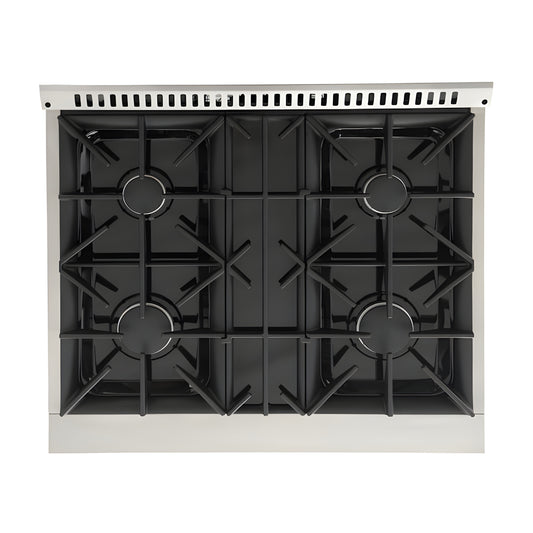 Kucht 30" Pro-Style Natural Gas Dual Fuel Range in White with Rose Gold Accents -  KDF302-W-ROSE
