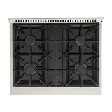 Kucht 30" Pro-Style Natural Gas Dual Fuel Range in White with Rose Gold Accents -  KDF302-W-ROSE